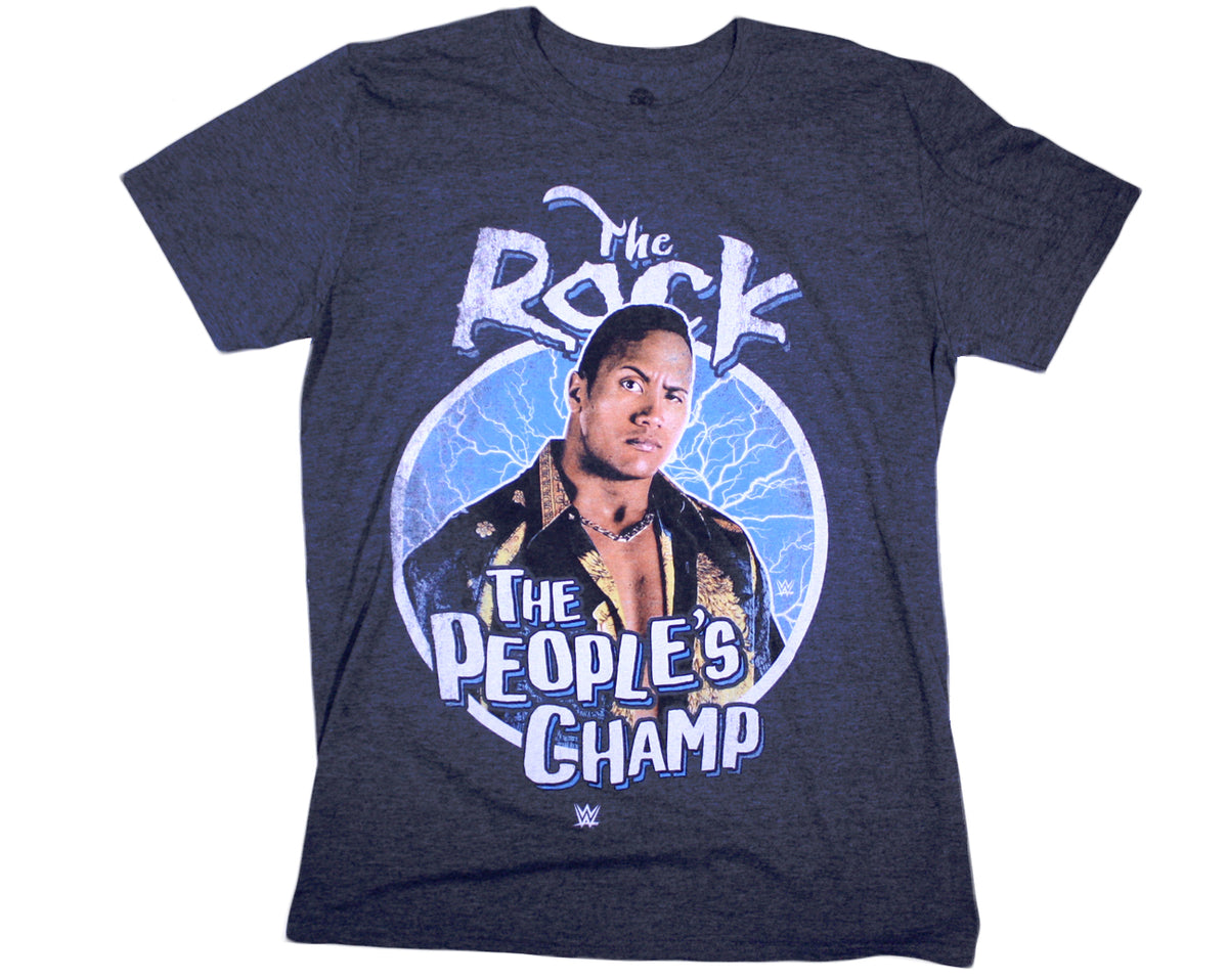 WWE THE ROCK PHOTO GRAY T-SHIRT MEDIUM – stashpages