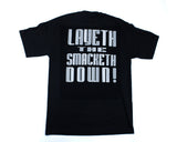 WWF THE ROCK LAYETH THE SMACKETH DOWN T-SHIRT MED