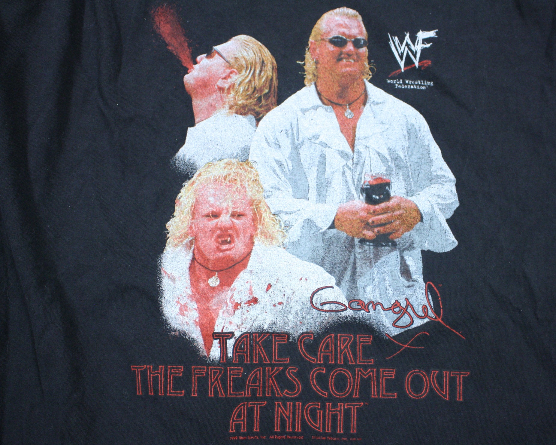 Wwf Worn Gangrel signed shirt wwe store . Perfect