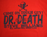 AJPW DR. DEATH STEVE WILLIAMS RED T-SHIRT XL