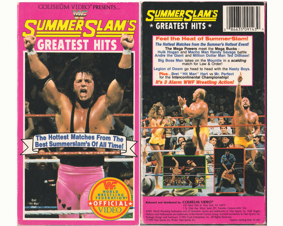 WWF SUMMERSLAM'S GREATEST HITS VHS TAPE