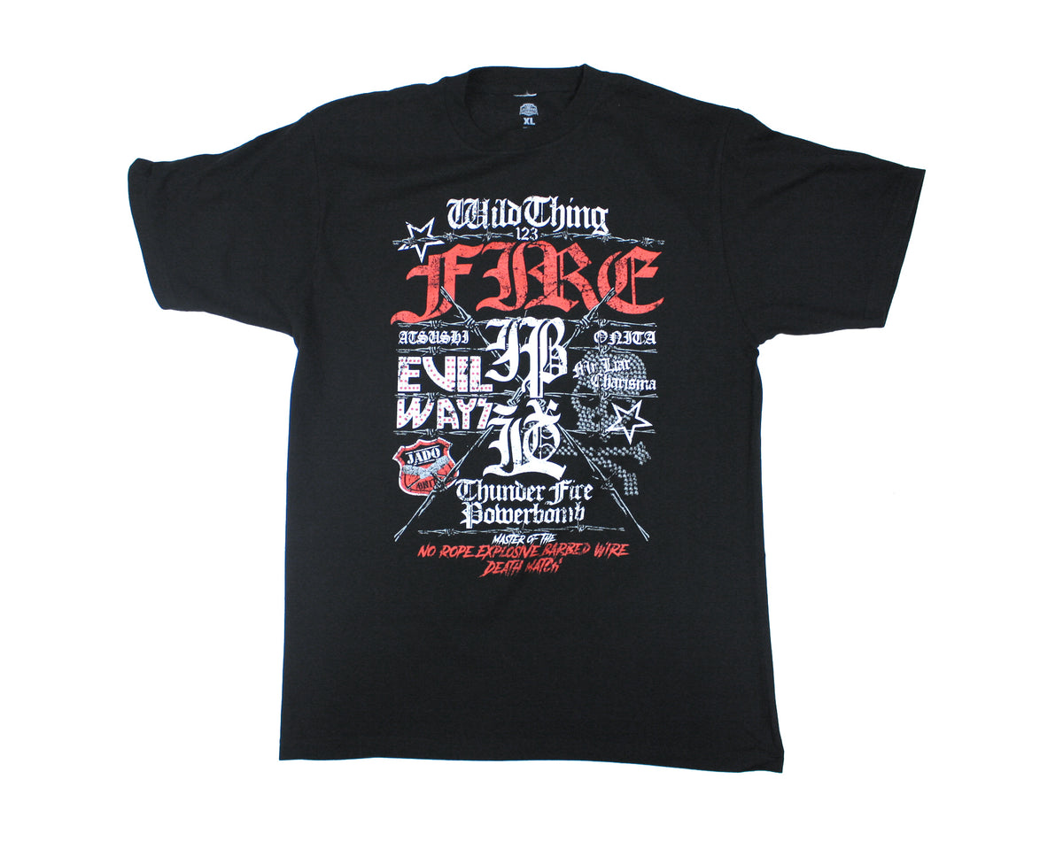 AJPW ATSUSHI ONITA 'EVIL WAYS' T-SHIRT XL – stashpages