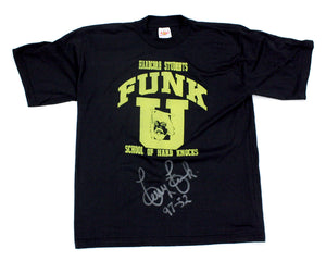 TERRY FUNK SIGNED GOLD/BLACK T-SHIRT LG