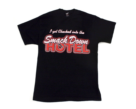 WWF THE ROCK SMACKDOWN HOTEL T-SHIRT LG