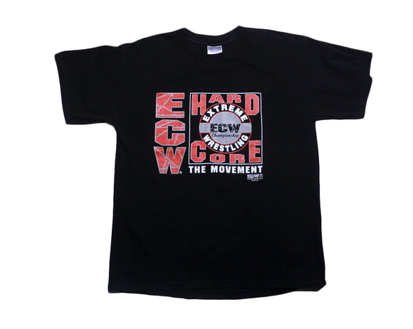 ECW HARDCORE THE MOVEMENT T-SHIRT LG