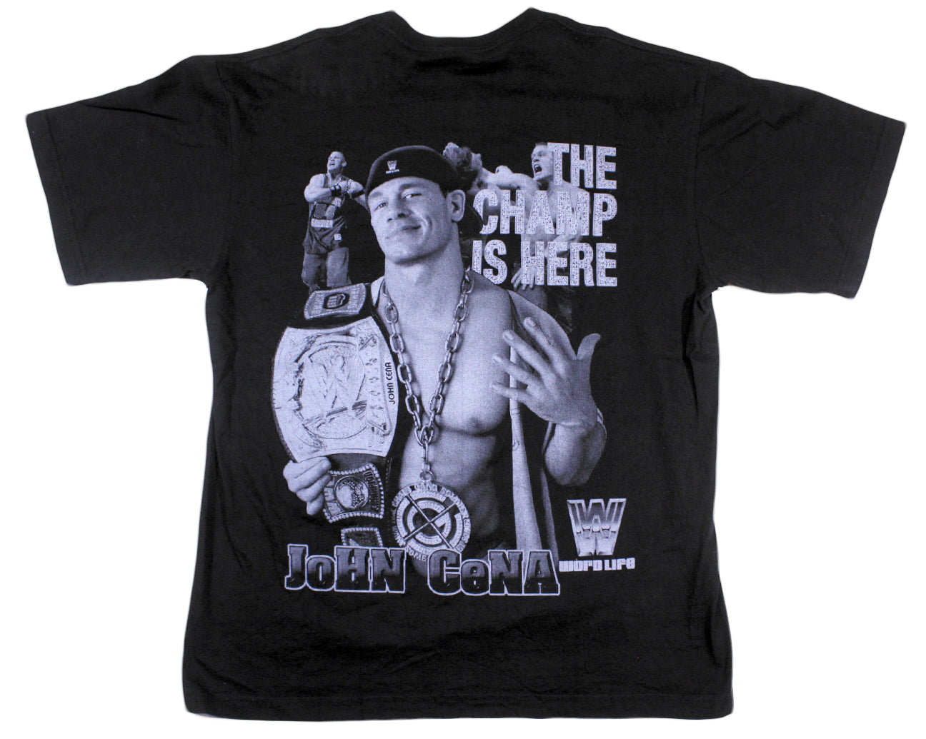 JOHN CENA THE CHAMP IS HERE T-SHIRT LG – stashpages