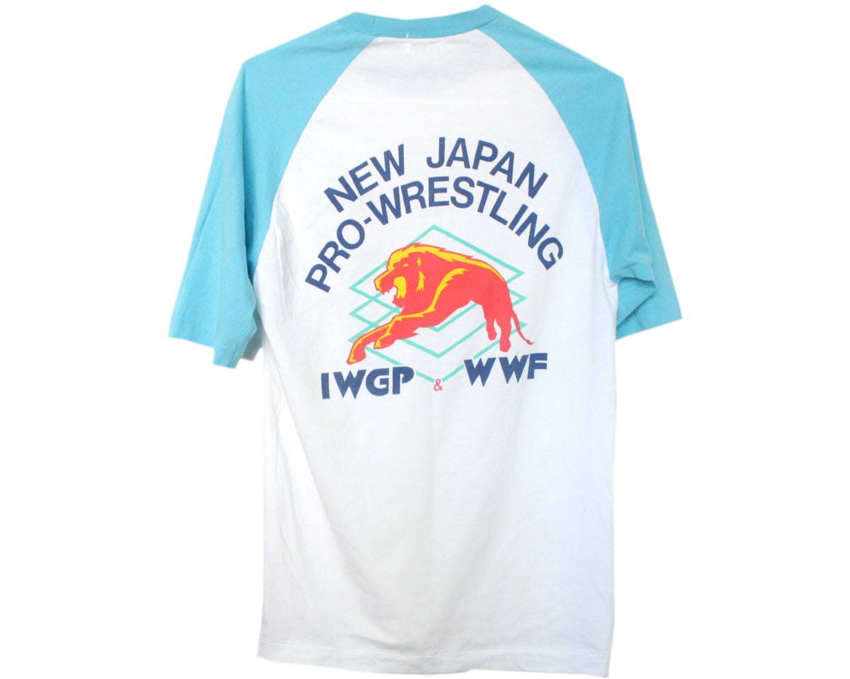 NJPW IWGP & WWF BASEBALL SHIRT SM – stashpages