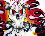 KING OF ALL DEATH MATCHES AIRBRUSH T-SHIRT [WHITE]