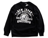 NJPW LIONMARK BLACK CREWNECK SWEATSHIRT MED