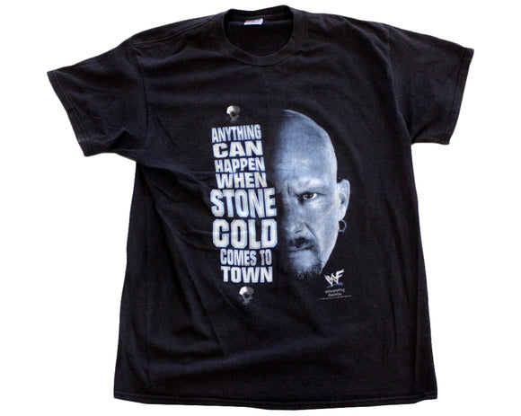 WWF STONE COLD ANYTHING CAN HAPPEN T-SHIRT LG