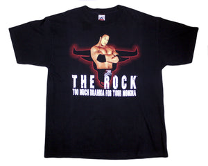 WWF THE ROCK TOO MUCH BRAHMA T-SHIRT LG