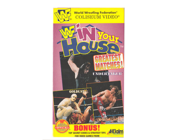 WWF IN YOUR HOUSE GREATEST MATCHES VHS TAPE