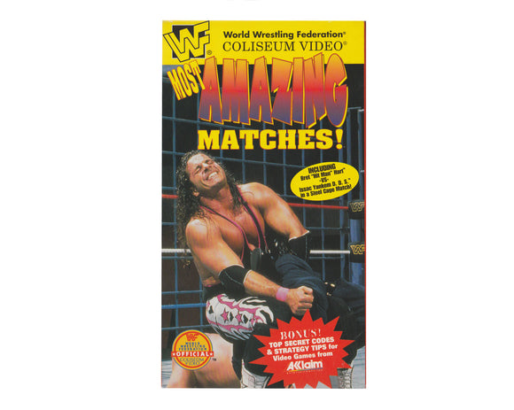WWF MOST AMAZING MATCHES MATCHES VHS TAPE