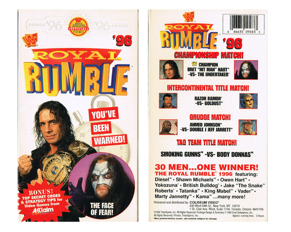 WWF ROYAL RUMBLE 96 VHS TAPE