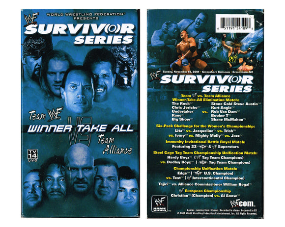 WWF SURVIVOR SERIES 2002 VHS TAPE